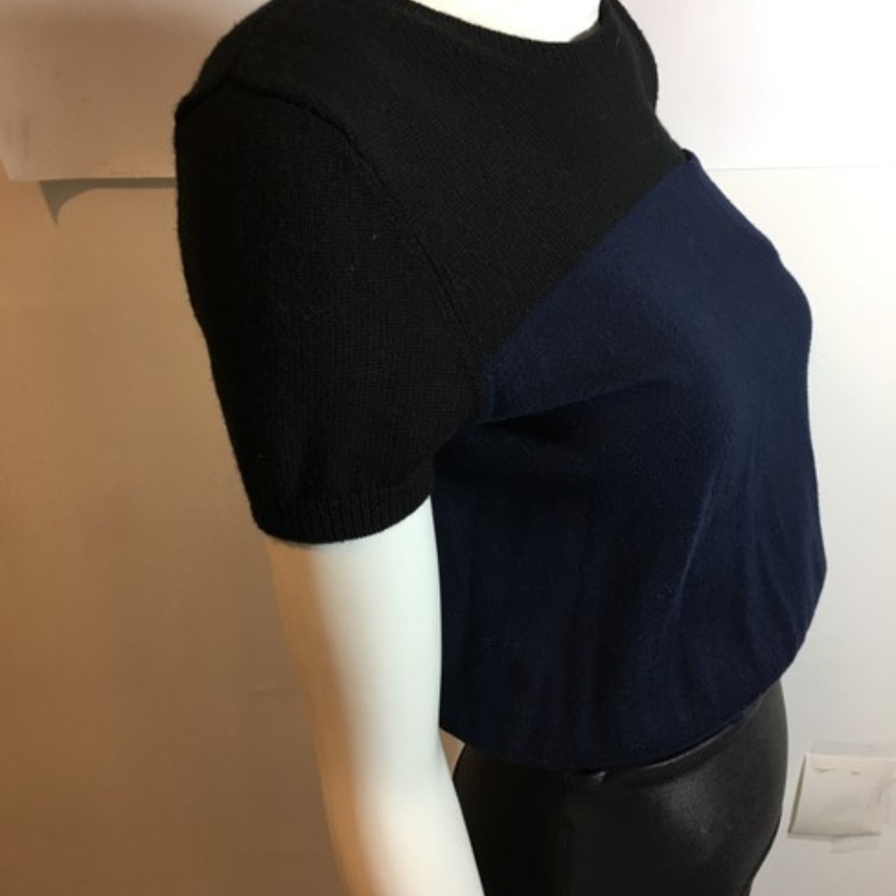 Carven cropped color block sweater